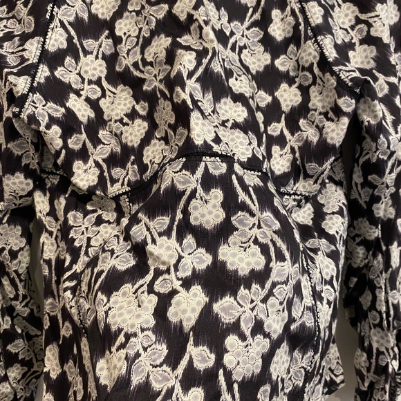 Rebecca Taylor Alicia Top Long Sleeve Buttoned Floral Blouse Size 8 NWT - Picture 10 of 15